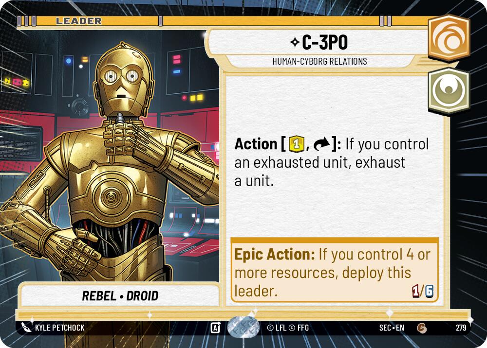 C-3PO - 3PO (279) - Human-Cyborg Relations (Hyperspace) (279) (279) [Secrets of Power] | Cards and Coasters CA