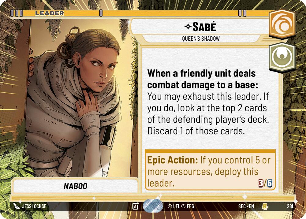 Sabe - Queen's Shadow (Hyperspace) (281) (281) [Secrets of Power] | Cards and Coasters CA