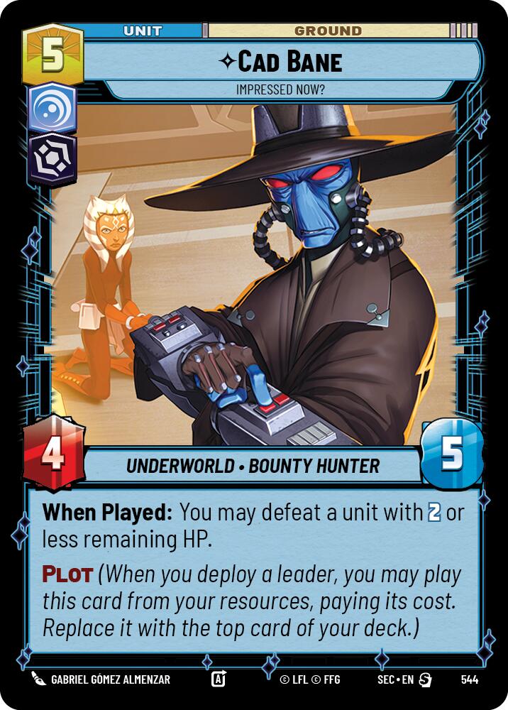 Cad Bane - Impressed Now? (Foil) (544) (544) [Secrets of Power] | Cards and Coasters CA