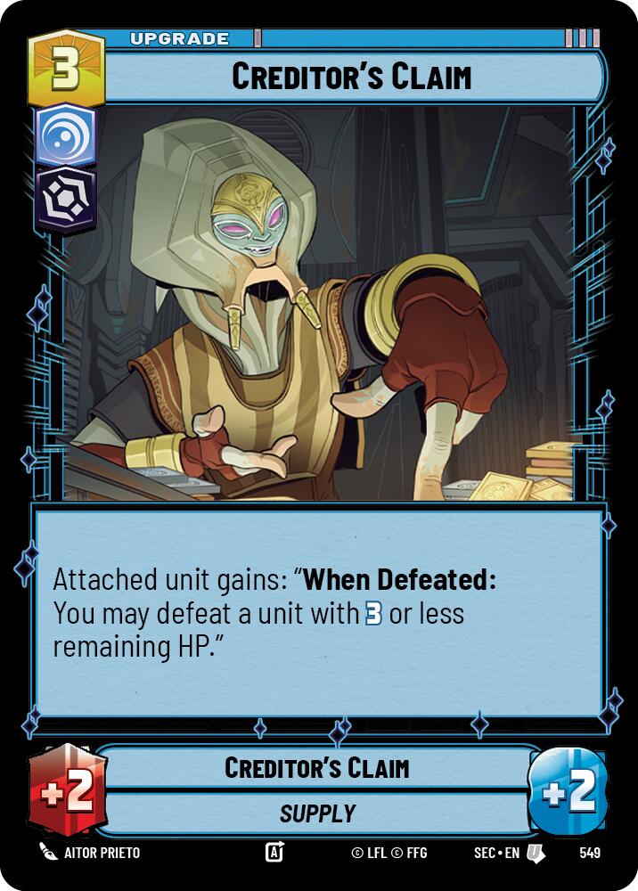 Creditor's Claim (549) (Foil) (549) [Secrets of Power] | Cards and Coasters CA