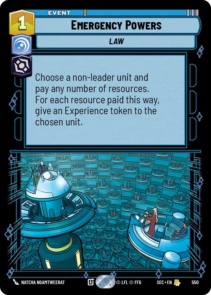 Emergency Powers (550) (Foil) (550) [Secrets of Power] | Cards and Coasters CA