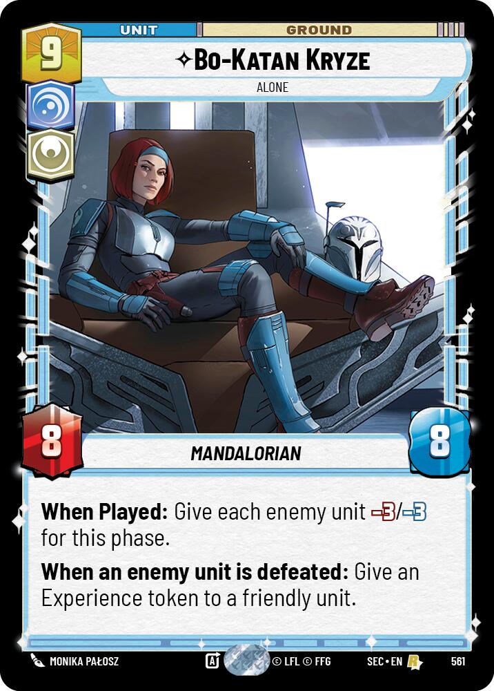 Bo-Katan Kryze - Katan Kryze - Alone (Foil) (561) (561) [Secrets of Power] | Cards and Coasters CA