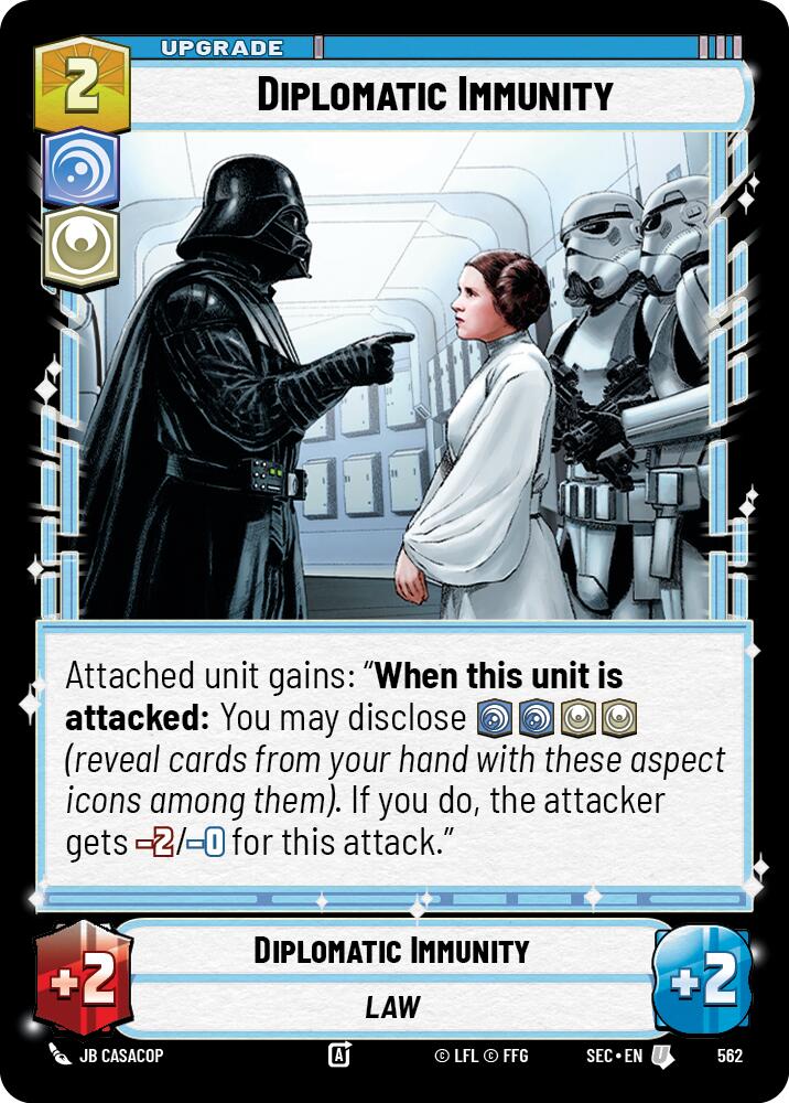 Diplomatic Immunity (562) (Foil) (562) [Secrets of Power] | Cards and Coasters CA