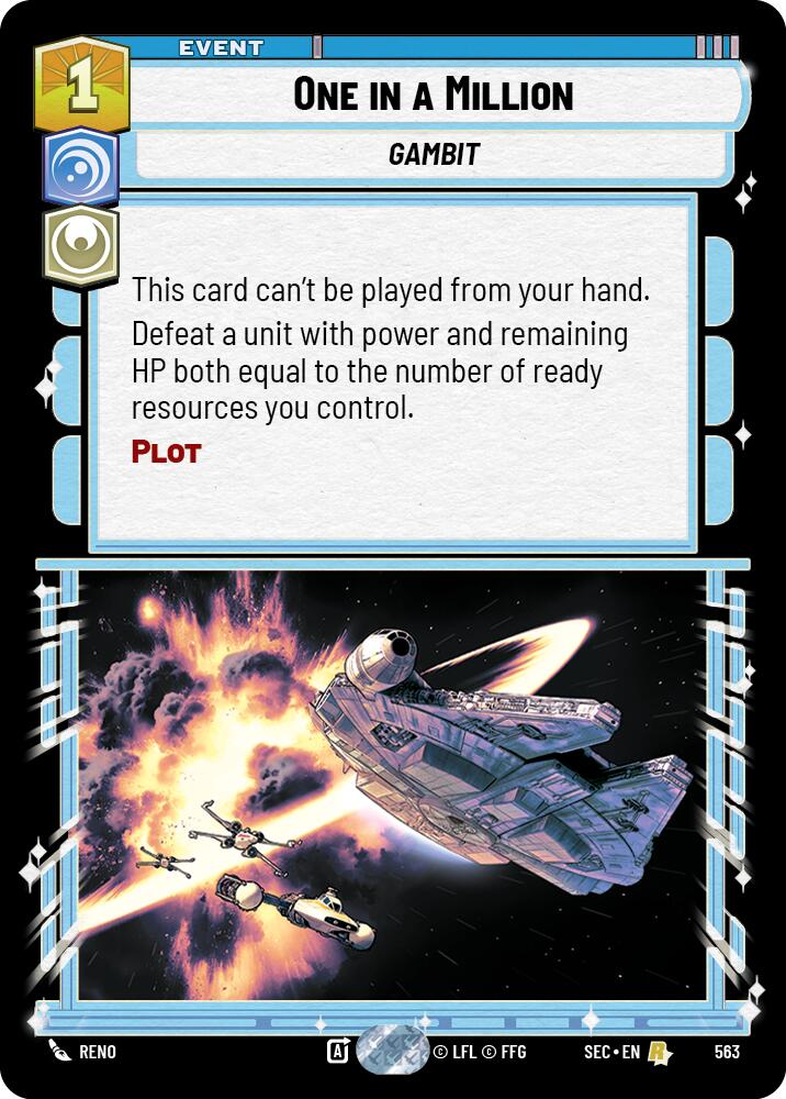 One in a Million (563) (Foil) (563) [Secrets of Power] | Cards and Coasters CA