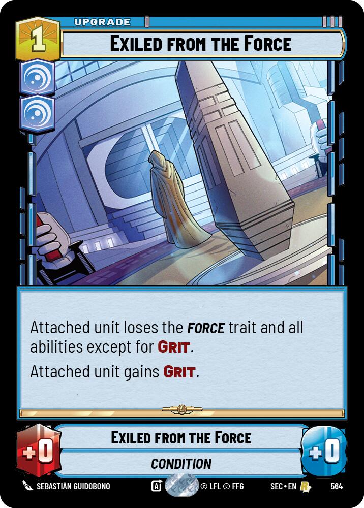 Exiled from the Force (564) (Foil) (564) [Secrets of Power] | Cards and Coasters CA