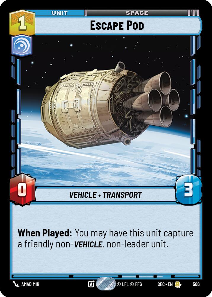 Escape Pod (566) (Foil) (566) [Secrets of Power] | Cards and Coasters CA