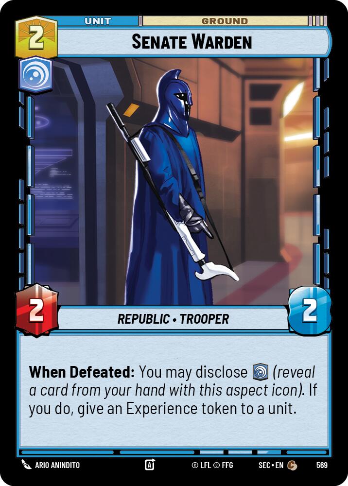 Senate Warden (569) (Foil) (569) [Secrets of Power] | Cards and Coasters CA