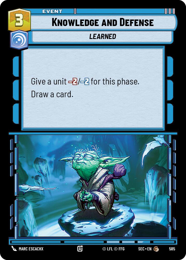 Knowledge and Defense (585) (Foil) (585) [Secrets of Power] | Cards and Coasters CA