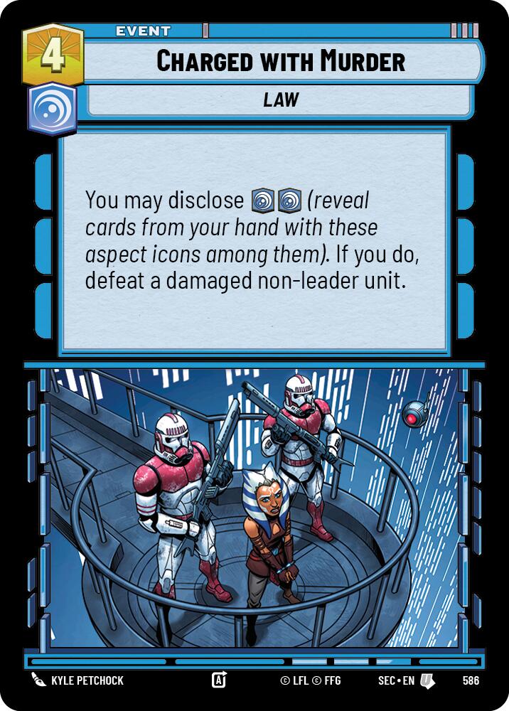 Charged with Murder (586) (Foil) (586) [Secrets of Power] | Cards and Coasters CA