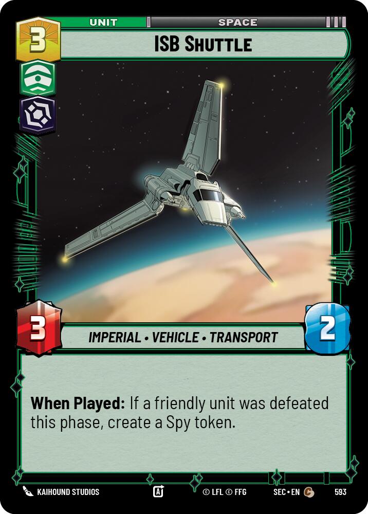 ISB Shuttle (593) (Foil) (593) [Secrets of Power] | Cards and Coasters CA