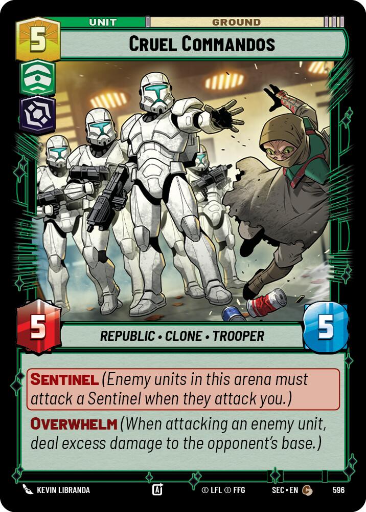 Cruel Commandos (596) (Foil) (596) [Secrets of Power] | Cards and Coasters CA