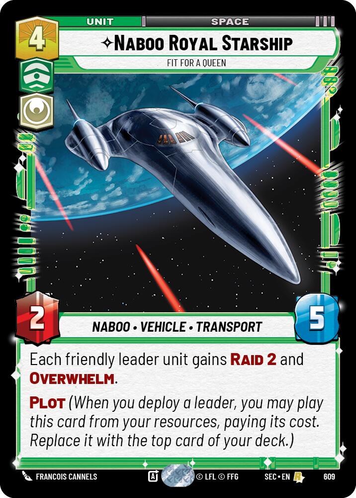 Naboo Royal Starship - Fit For A Queen (Foil) (609) (609) [Secrets of Power] | Cards and Coasters CA