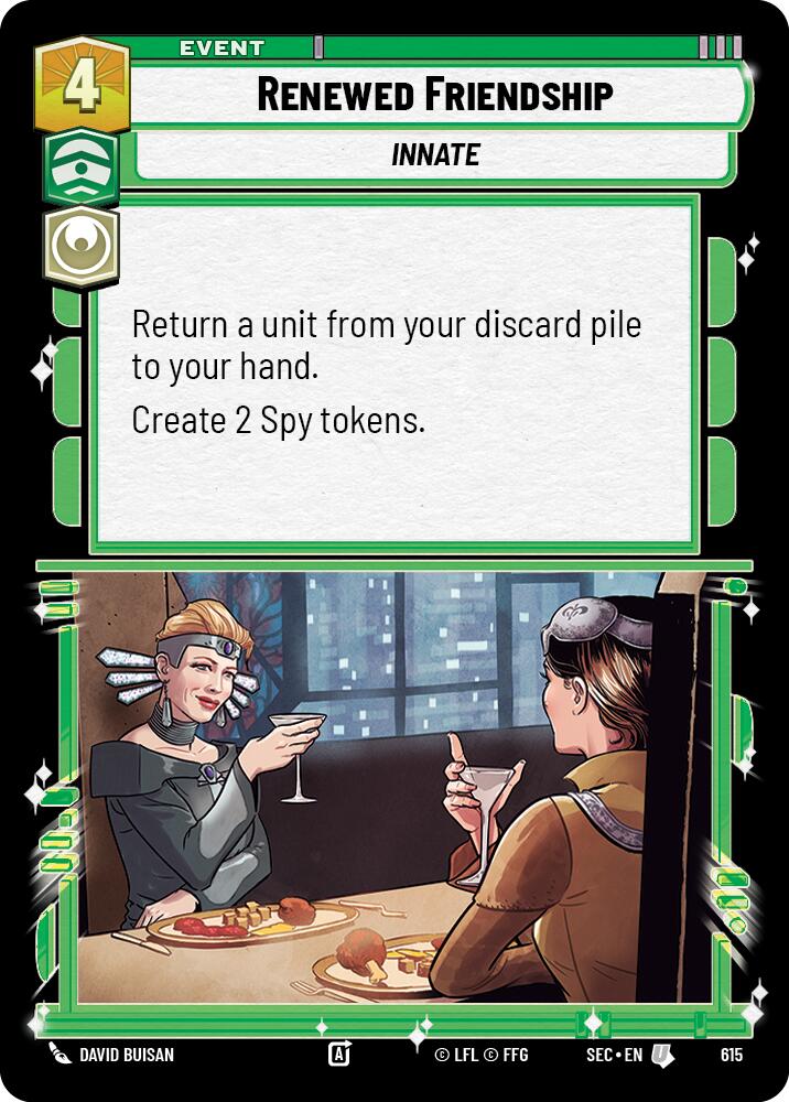 Renewed Friendship (615) (Foil) (615) [Secrets of Power] | Cards and Coasters CA