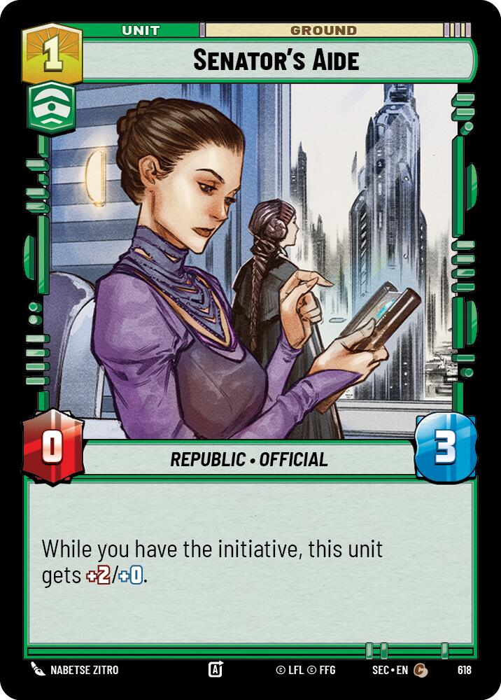 Senator's Aide (618) (Foil) (618) [Secrets of Power] | Cards and Coasters CA