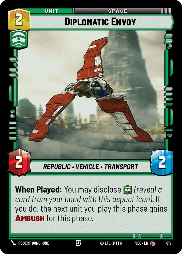 Diplomatic Envoy (619) (Foil) (619) [Secrets of Power] | Cards and Coasters CA