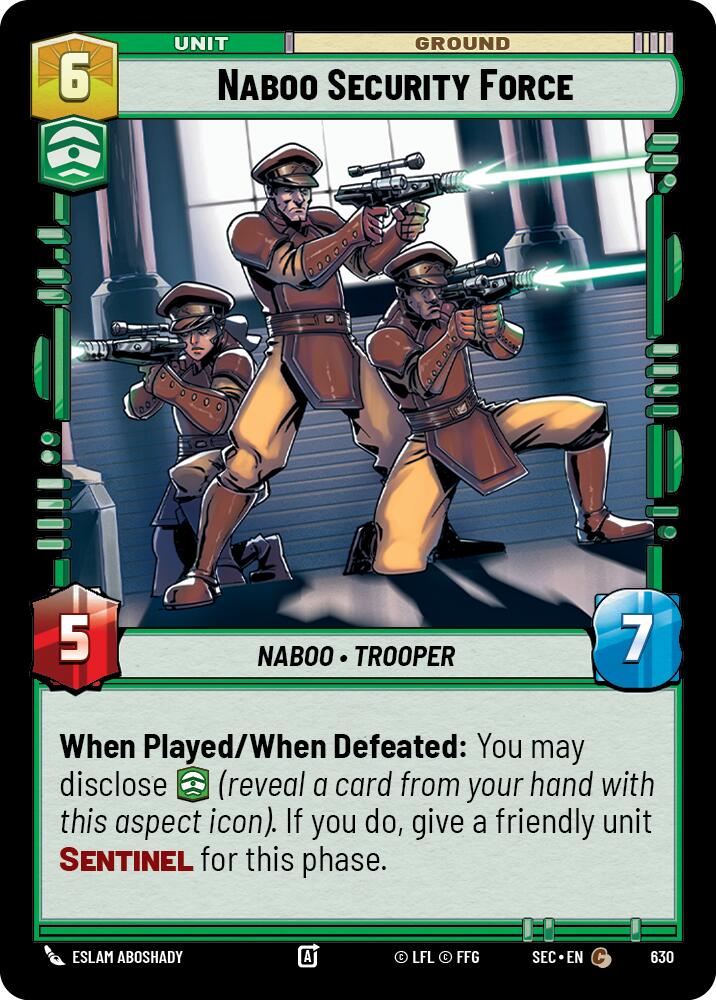 Naboo Security Force (630) (Foil) (630) [Secrets of Power] | Cards and Coasters CA