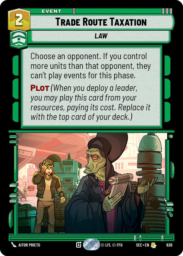 Trade Route Taxation (636) (Foil) (636) [Secrets of Power] | Cards and Coasters CA