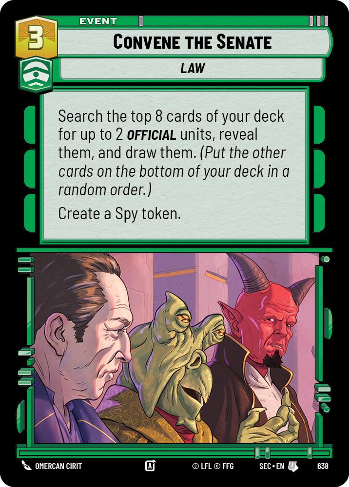 Convene the Senate (638) (Foil) (638) [Secrets of Power] | Cards and Coasters CA