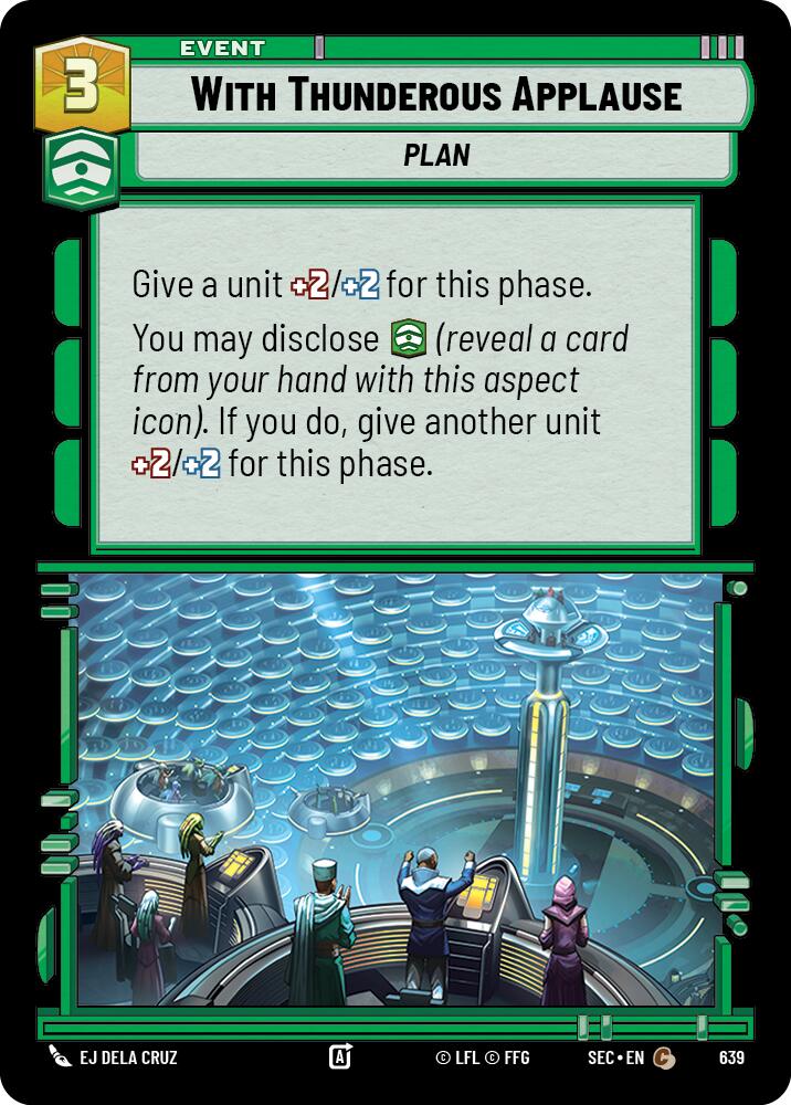 With Thunderous Applause (639) (Foil) (639) [Secrets of Power] | Cards and Coasters CA