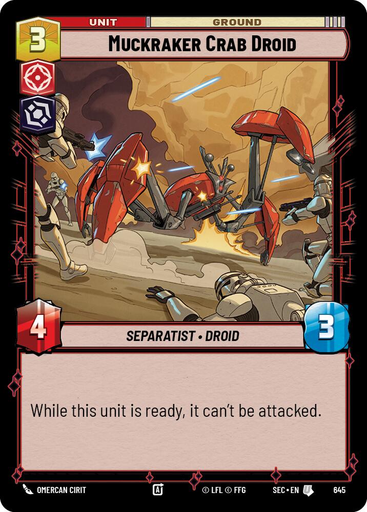 Muckraker Crab Droid (645) (Foil) (645) [Secrets of Power] | Cards and Coasters CA