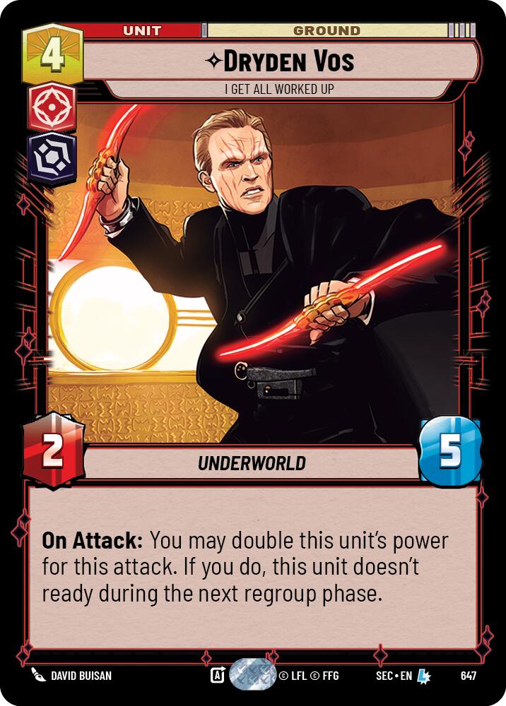 Dryden Vos - I Get All Worked Up (Foil) (647) (647) [Secrets of Power] | Cards and Coasters CA