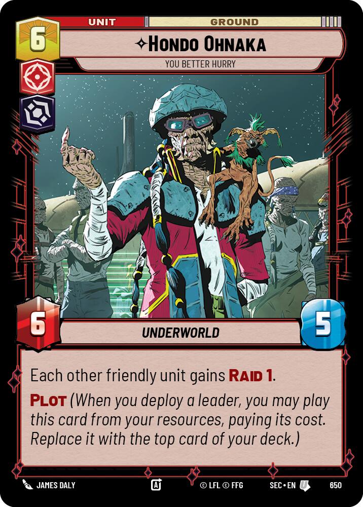 Hondo Ohnaka - You Better Hurry (Foil) (650) (650) [Secrets of Power] | Cards and Coasters CA