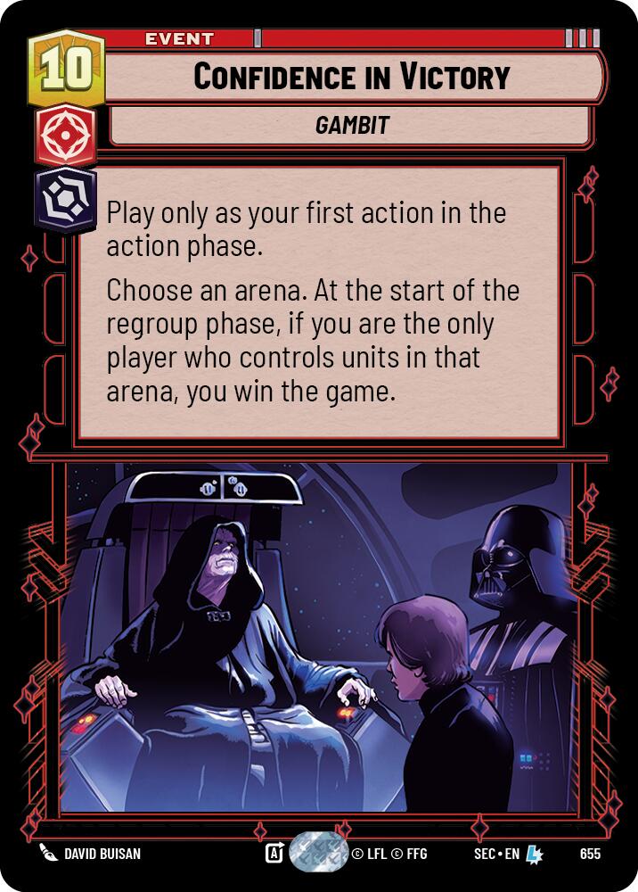 Confidence in Victory (655) (Foil) (655) [Secrets of Power] | Cards and Coasters CA