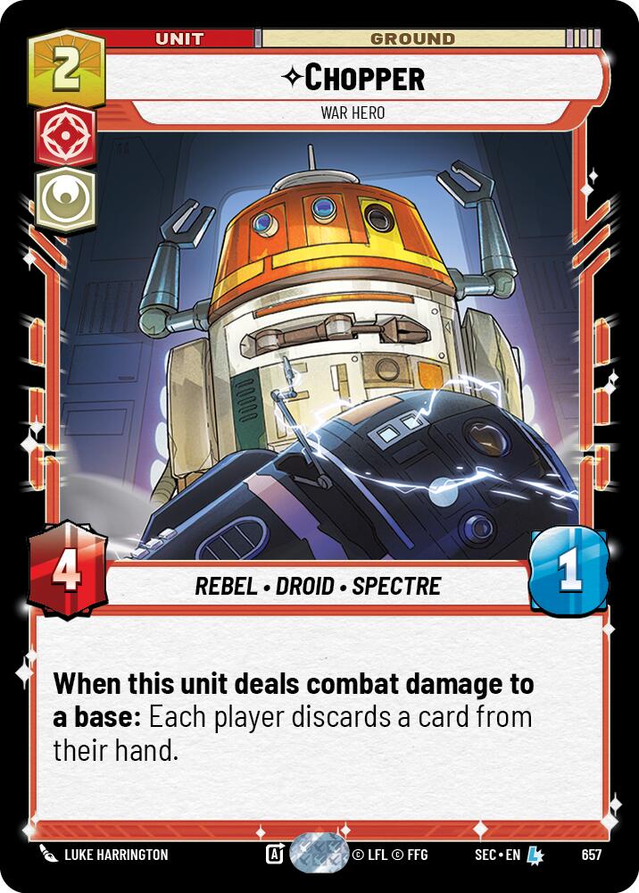 Chopper (657) - War Hero (Foil) (657) [Secrets of Power] | Cards and Coasters CA
