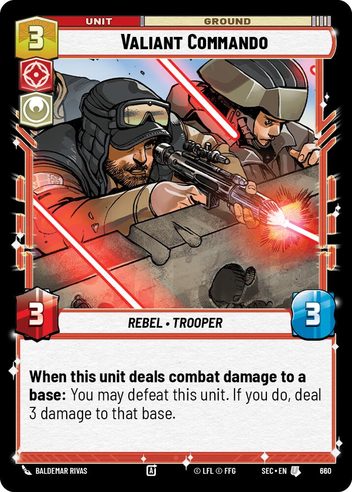 Valiant Commando (660) (Foil) (660) [Secrets of Power] | Cards and Coasters CA
