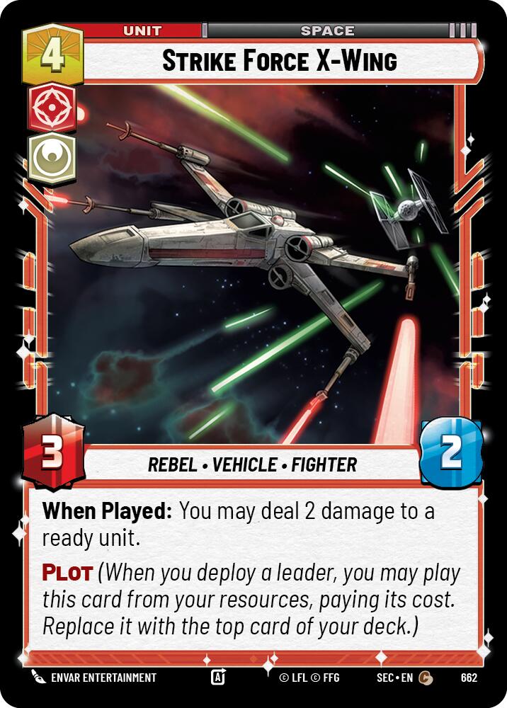 Strike Force X-Wing (662) (Foil) (662) [Secrets of Power] | Cards and Coasters CA