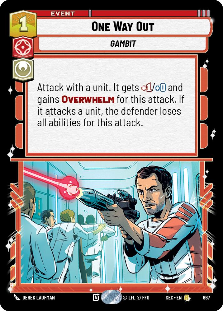 One Way Out (667) (Foil) (667) [Secrets of Power] | Cards and Coasters CA