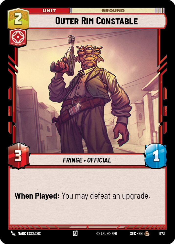 Outer Rim Constable (673) (Foil) (673) [Secrets of Power] | Cards and Coasters CA