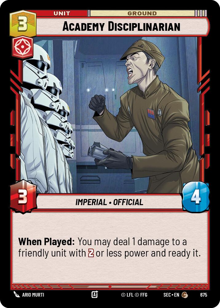 Academy Disciplinarian (675) (Foil) (675) [Secrets of Power] | Cards and Coasters CA