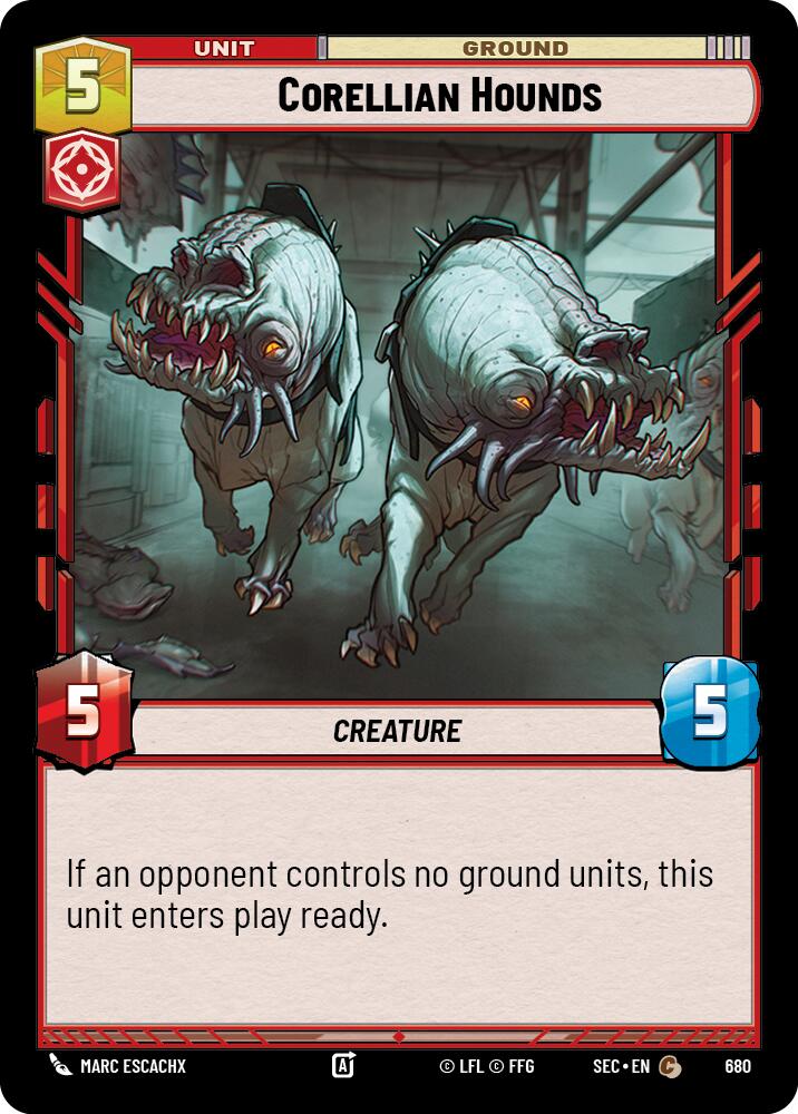 Corellian Hounds (680) (Foil) (680) [Secrets of Power] | Cards and Coasters CA