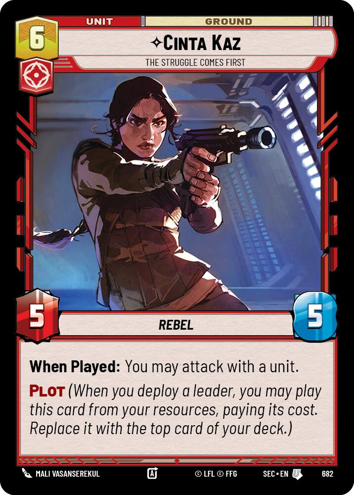 Cinta Kaz - The Struggle Comes First (Foil) (682) (682) [Secrets of Power] | Cards and Coasters CA