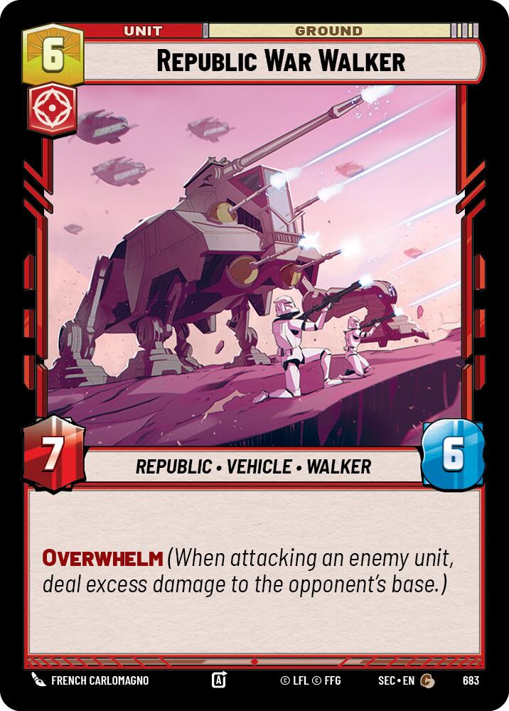 Republic War Walker (683) (Foil) (683) [Secrets of Power] | Cards and Coasters CA