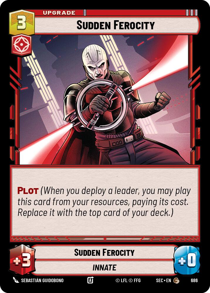 Sudden Ferocity (686) (Foil) (686) [Secrets of Power] | Cards and Coasters CA