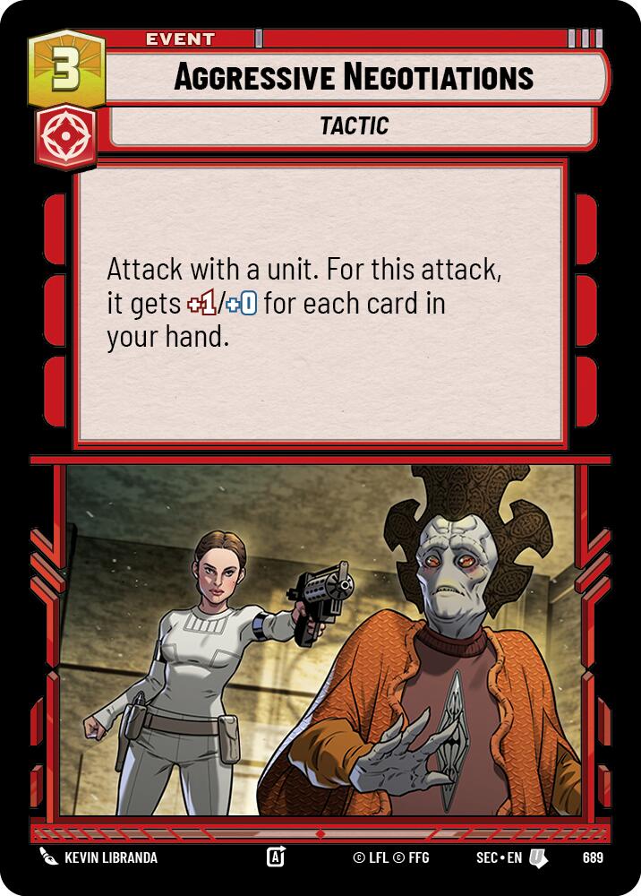 Aggressive Negotiations (689) (Foil) (689) [Secrets of Power] | Cards and Coasters CA