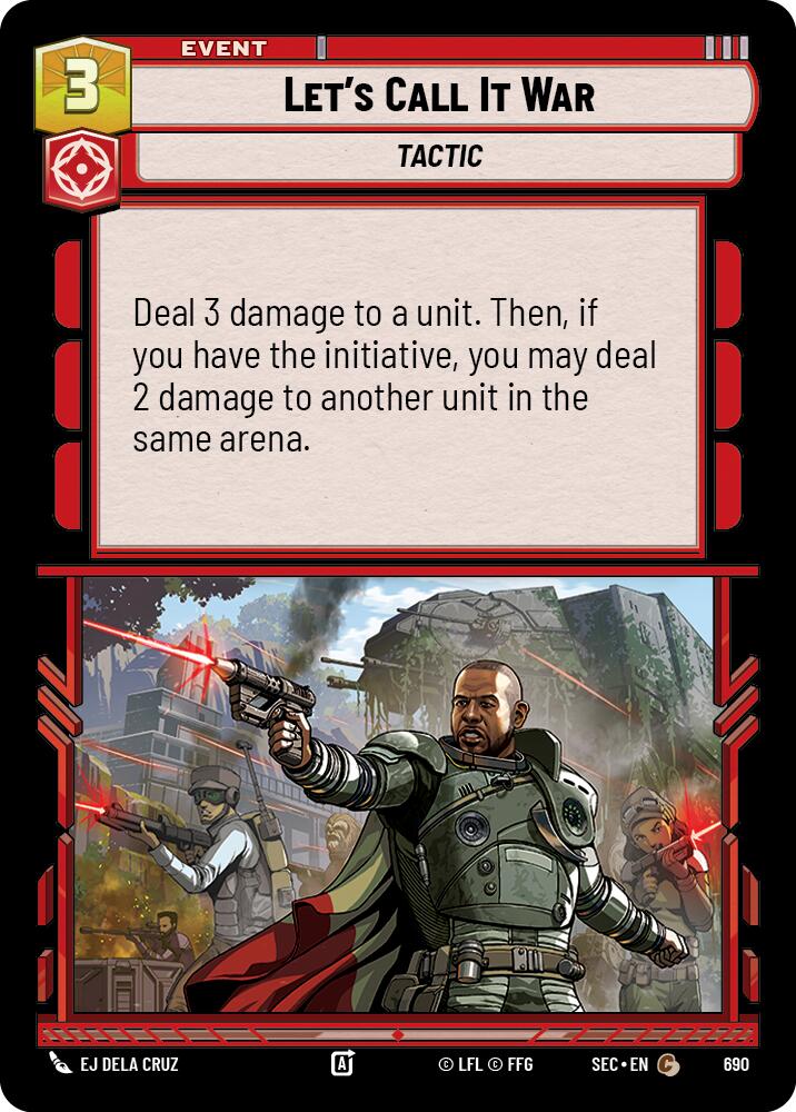Let's Call It War (690) (Foil) (690) [Secrets of Power] | Cards and Coasters CA