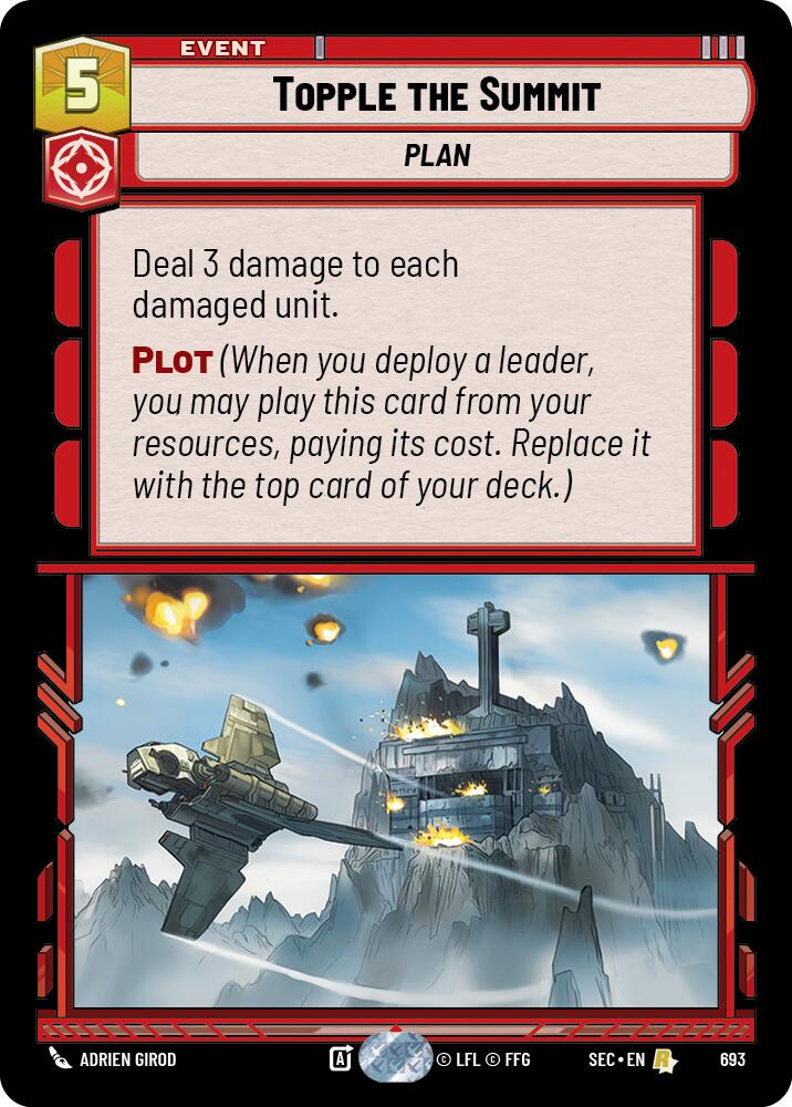 Topple the Summit (693) (Foil) (693) [Secrets of Power] | Cards and Coasters CA