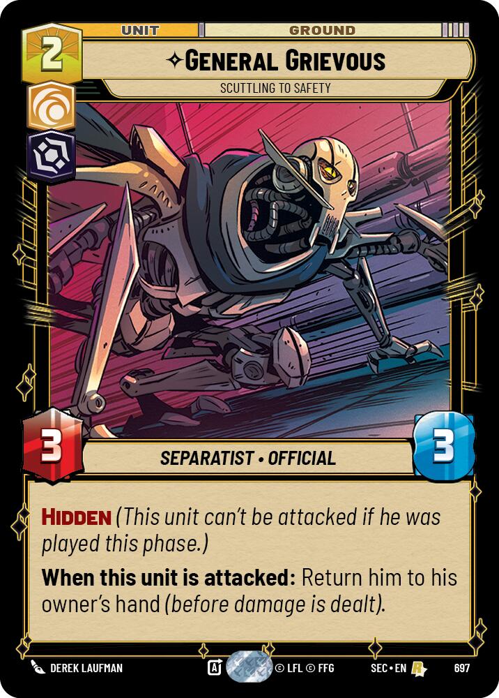 General Grievous - Scuttling to Safety (Foil) (697) (697) [Secrets of Power] | Cards and Coasters CA