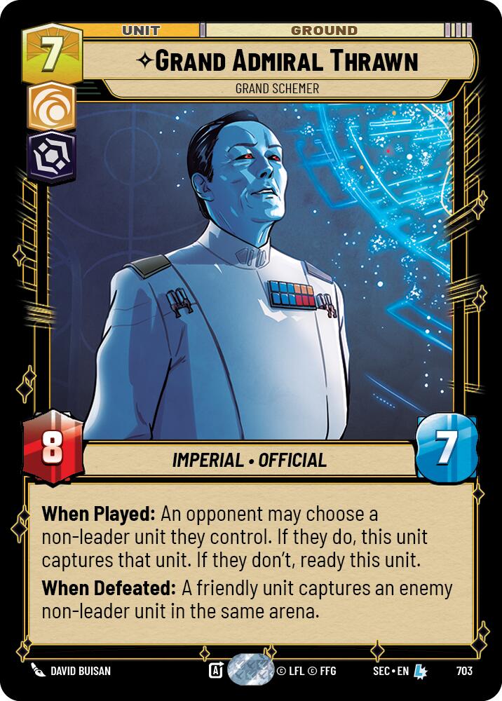 Grand Admiral Thrawn - Grand Schemer (Foil) (703) (703) [Secrets of Power] | Cards and Coasters CA