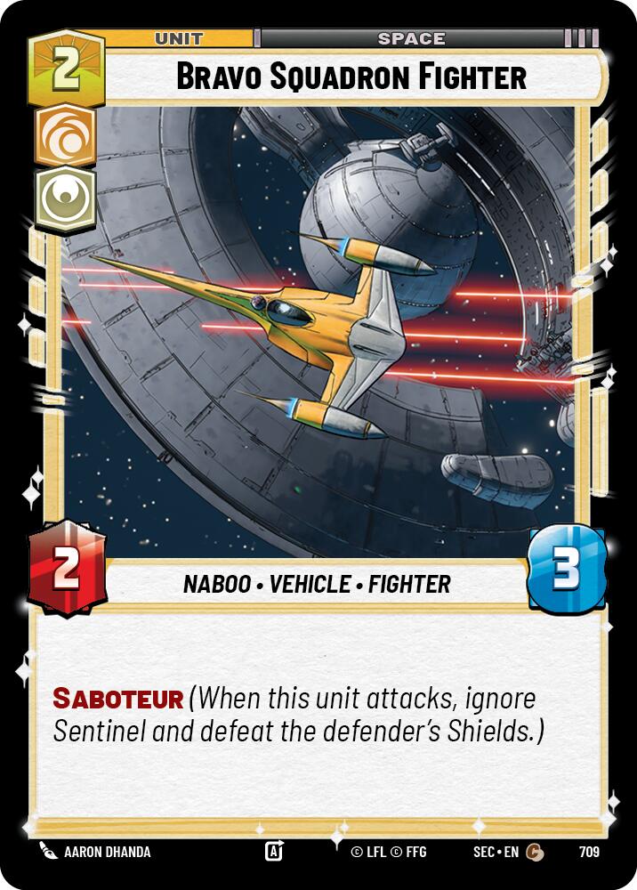 Bravo Squadron Fighter (709) (Foil) (709) [Secrets of Power] | Cards and Coasters CA