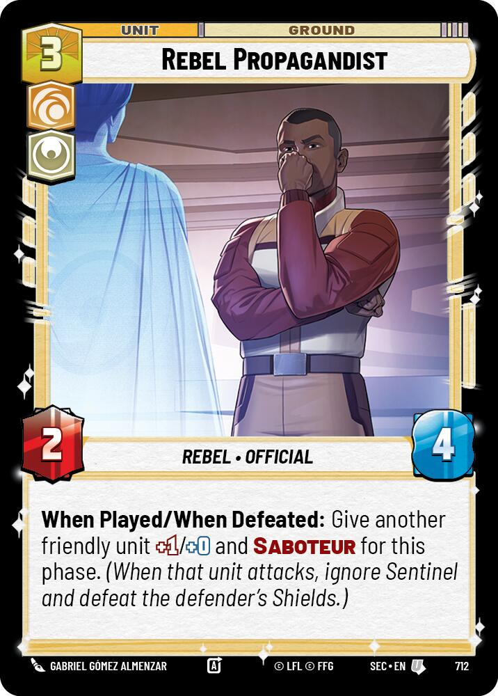Rebel Propagandist (712) (Foil) (712) [Secrets of Power] | Cards and Coasters CA