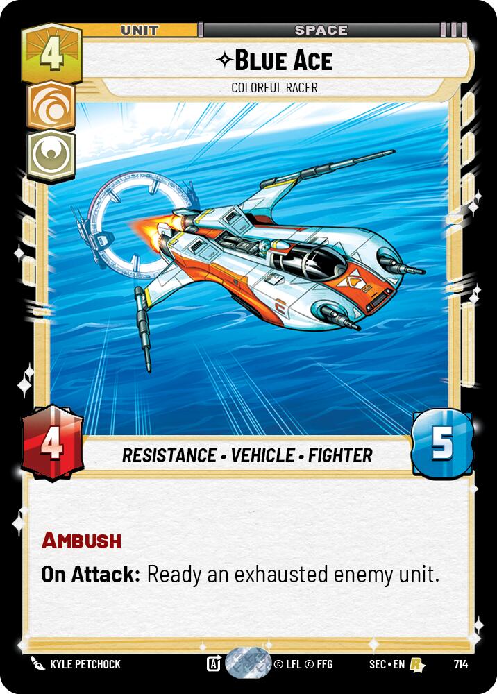 Blue Ace - Colorful Racer (Foil) (714) (714) [Secrets of Power] | Cards and Coasters CA