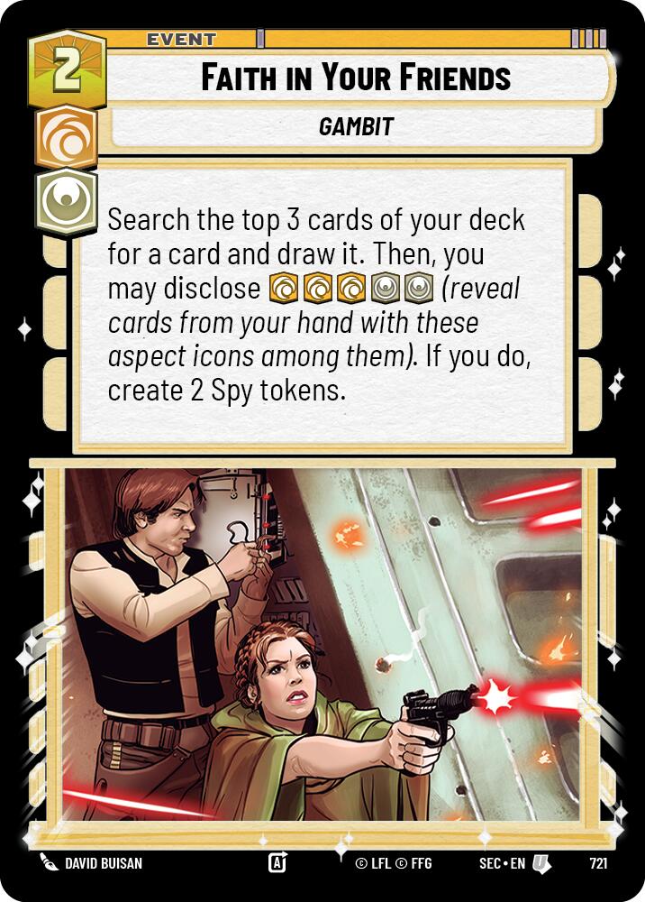 Faith in Your Friends (721) (Foil) (721) [Secrets of Power] | Cards and Coasters CA