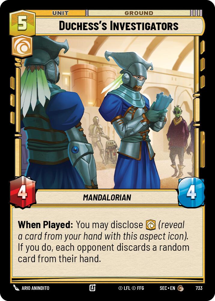 Duchess's Investigators (733) (Foil) (733) [Secrets of Power] | Cards and Coasters CA