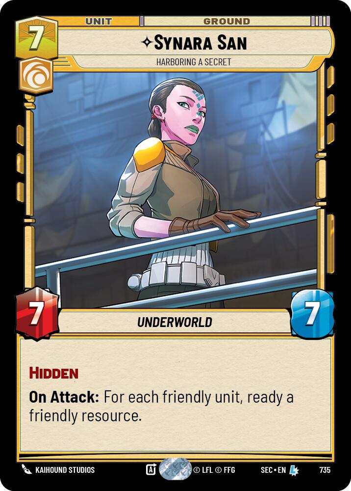 Synara San - Harboring a Secret (Foil) (735) (735) [Secrets of Power] | Cards and Coasters CA