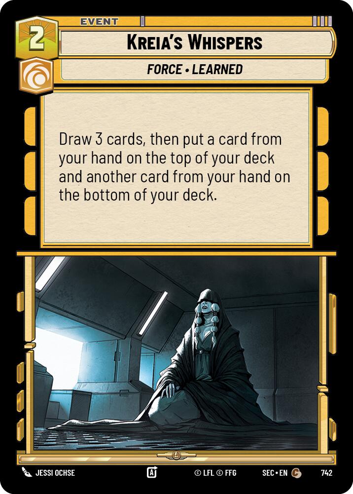 Kreia's Whispers (742) (Foil) (742) [Secrets of Power] | Cards and Coasters CA