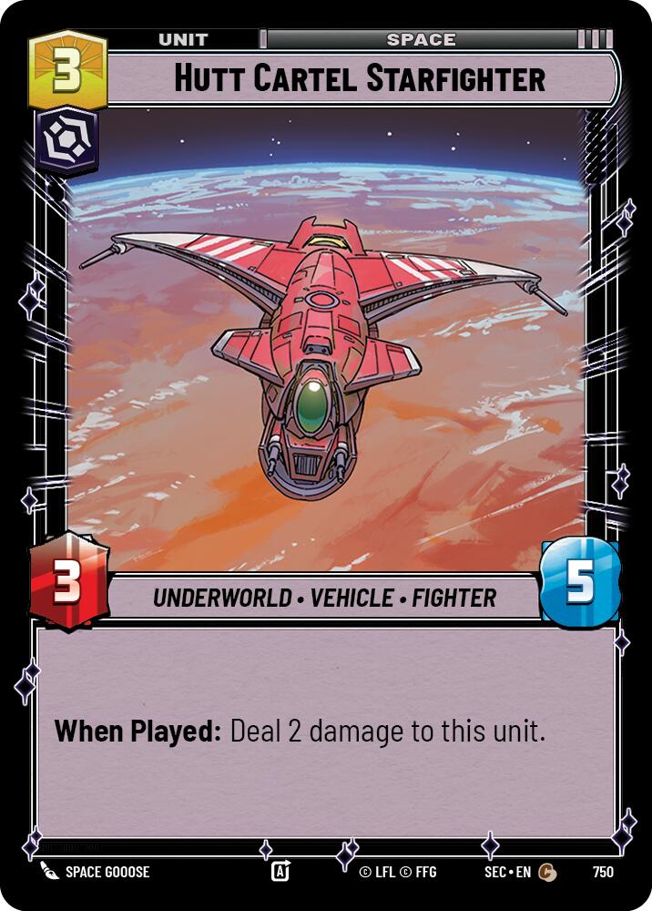 Hutt Cartel Starfighter (750) (Foil) (750) [Secrets of Power] | Cards and Coasters CA
